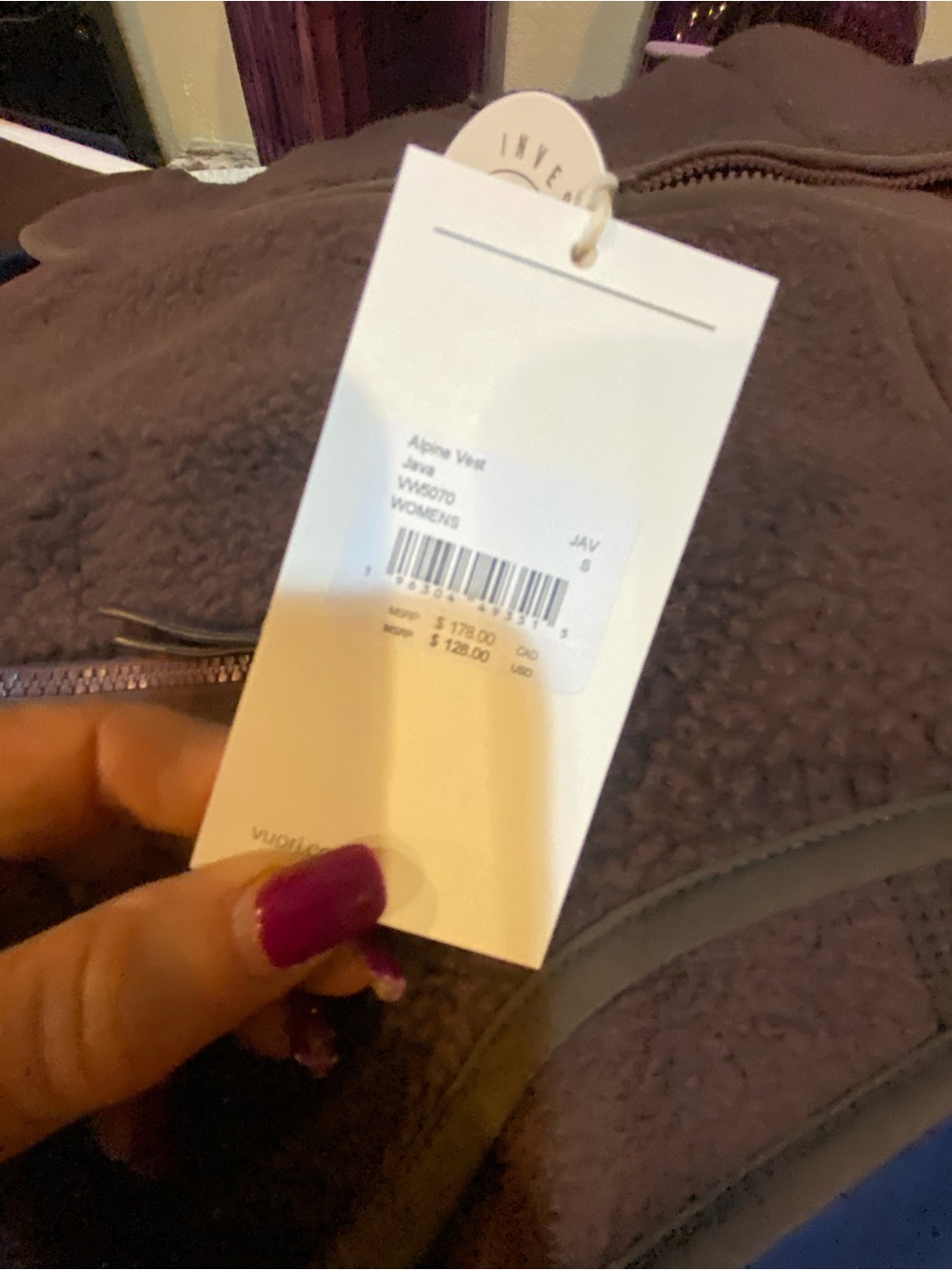 NWT Vuori alpine vest JAVA Size: S - Picture 5 of 5